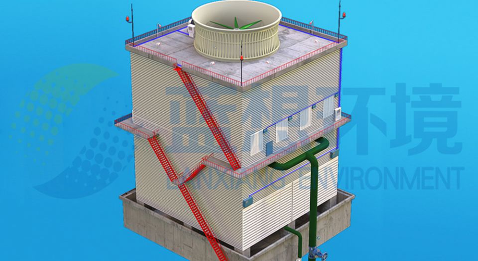 山東藍想消霧節水冷卻塔的結構部件主要有哪些？